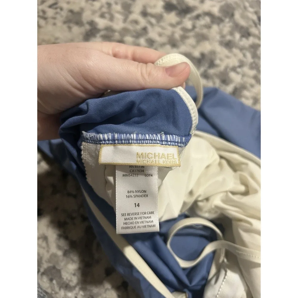 Michael Kors Women's Blue‎ And White Swimsuit Dress Size 14 - Picture 6 of 6